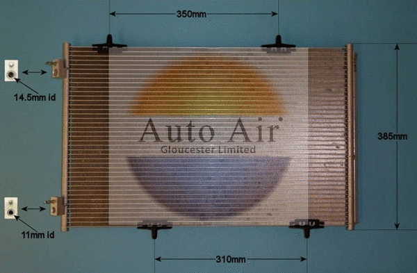 16-1992 AUTO AIR GLOUCESTER Конденсатор, кондиционер (фото 1)