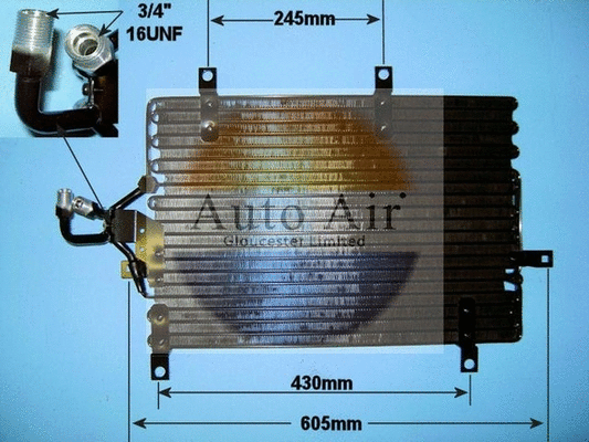 16-2035 AUTO AIR GLOUCESTER Конденсатор, кондиционер (фото 1)