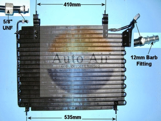 16-2043 AUTO AIR GLOUCESTER Конденсатор, кондиционер (фото 1)