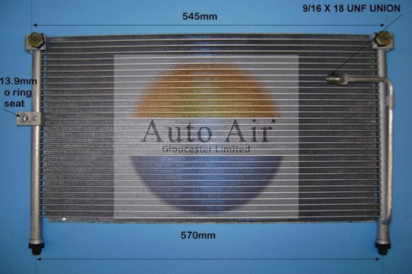 16-5376 AUTO AIR GLOUCESTER Конденсатор, кондиционер (фото 1)