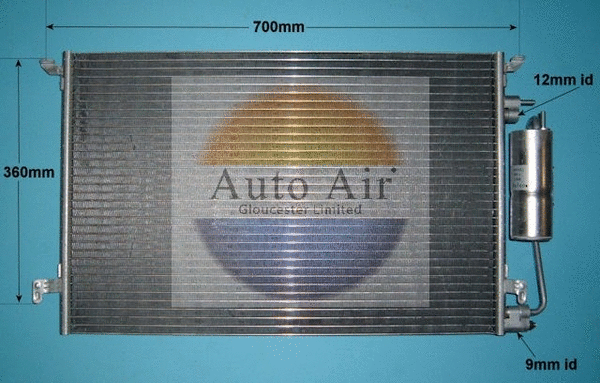 16-6514 AUTO AIR GLOUCESTER Конденсатор, кондиционер (фото 1)