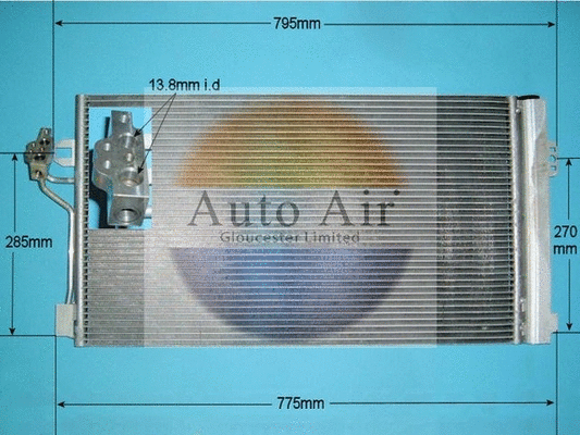 16-8916 AUTO AIR GLOUCESTER Конденсатор, кондиционер (фото 1)
