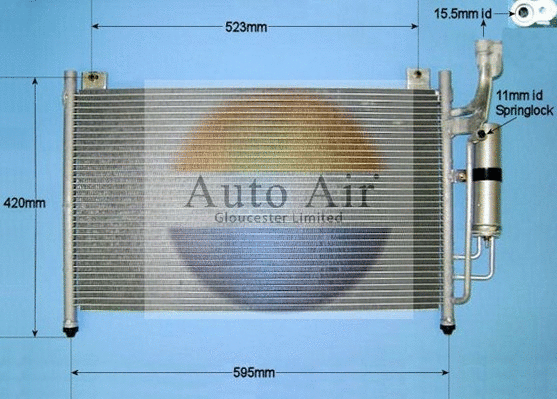 16-9981 AUTO AIR GLOUCESTER Конденсатор, кондиционер (фото 1)