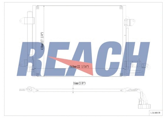 1.30.0009.PD REACH Конденсатор, кондиционер (фото 1)