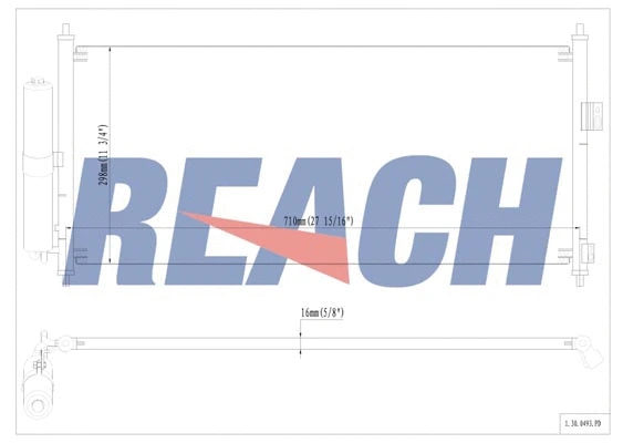 1.30.0493.PD REACH Конденсатор, кондиционер (фото 1)