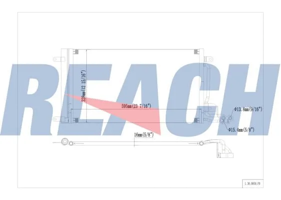1.30.0850.PD REACH Конденсатор, кондиционер (фото 1)