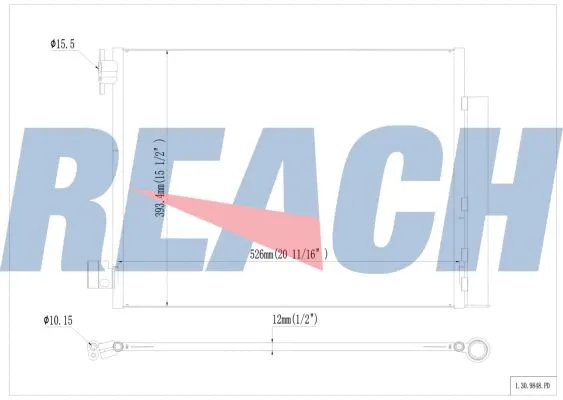 1.30.9848.PD REACH Конденсатор, кондиционер (фото 1)
