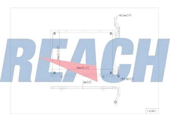 1.30.9905.P REACH Конденсатор, кондиционер (фото 1)