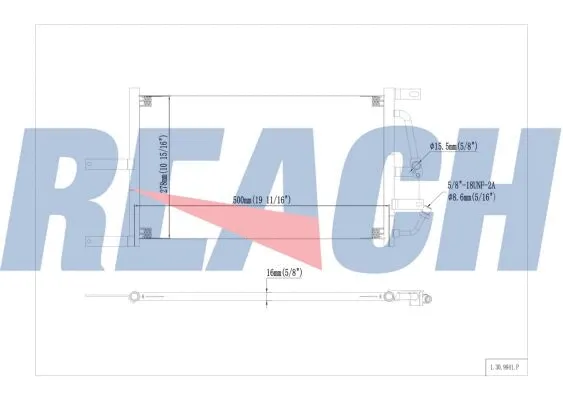 1.30.9941.P REACH Конденсатор, кондиционер (фото 1)