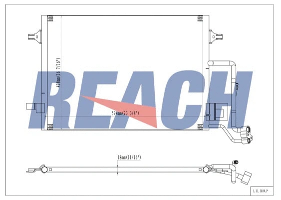 1.31.3039.P REACH Конденсатор, кондиционер (фото 1)