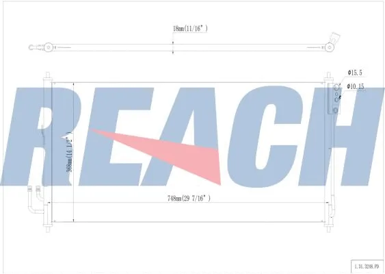 1.31.3248.P REACH Конденсатор, кондиционер (фото 1)