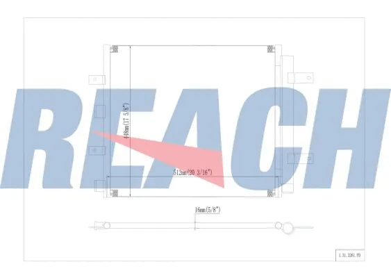 1.31.3261.PD REACH Конденсатор, кондиционер (фото 1)