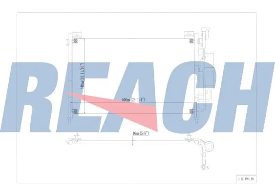 1.31.3891.PD REACH Конденсатор, кондиционер (фото 1)