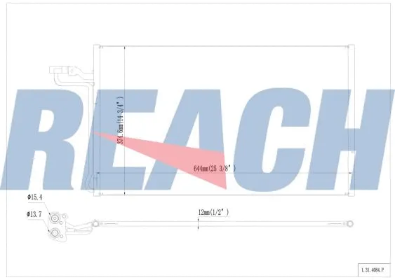 1.31.4084.P REACH Конденсатор, кондиционер (фото 1)