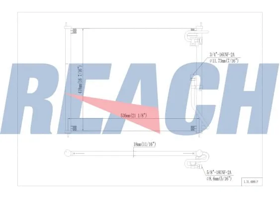 1.31.4089.P REACH Конденсатор, кондиционер (фото 1)