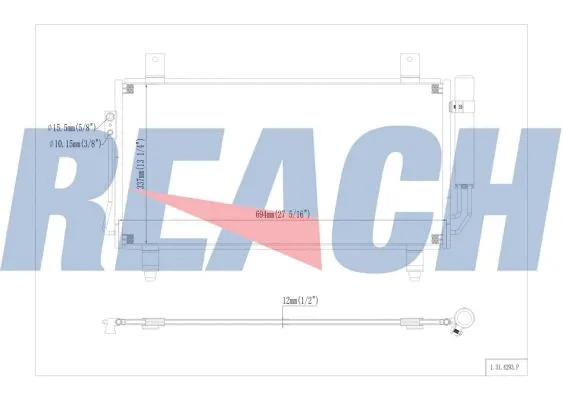 1.31.4293.P REACH Конденсатор, кондиционер (фото 1)