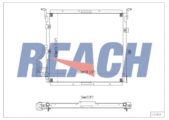 1.31.4473.P REACH Конденсатор, кондиционер (фото 1)