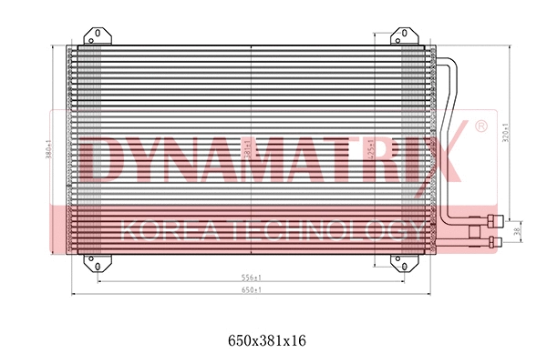 DR94225 DYNAMATRIX Конденсатор, кондиционер (фото 1)