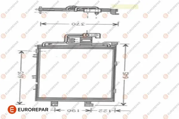 1610159480 EUROREPAR Конденсатор, кондиционер (фото 1)