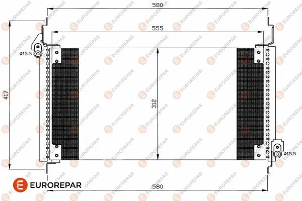 1610162580 EUROREPAR Конденсатор, кондиционер (фото 1)