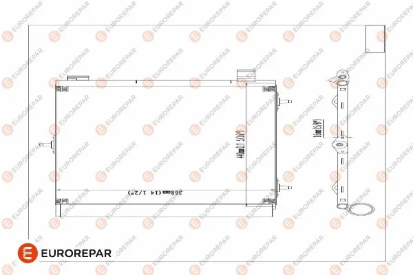 E163362 EUROREPAR Конденсатор, кондиционер (фото 1)