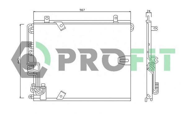 PR 0060C1 PROFIT Конденсатор, кондиционер (фото 1)