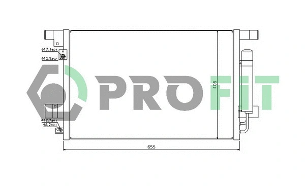 PR 1605C1 PROFIT Конденсатор, кондиционер (фото 1)