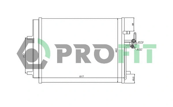 PR 2539C1 PROFIT Конденсатор, кондиционер (фото 1)