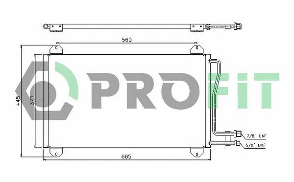 PR 3546C1 PROFIT Конденсатор, кондиционер (фото 1)