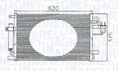 351302361MM MAGNETI MARELLI - BR Конденсатор, кондиционер (фото 1)