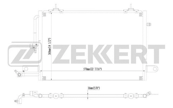 MK-3069 ZEKKERT Конденсатор, кондиционер (фото 1)