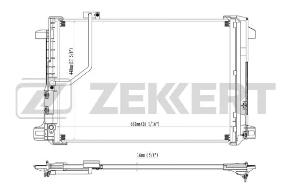 MK-3076 ZEKKERT Конденсатор, кондиционер (фото 1)