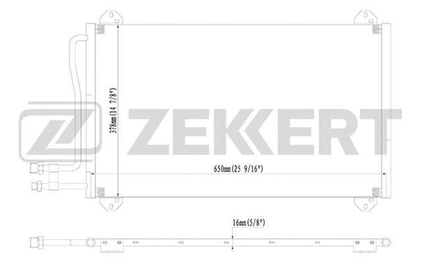 MK-3087 ZEKKERT Конденсатор, кондиционер (фото 1)