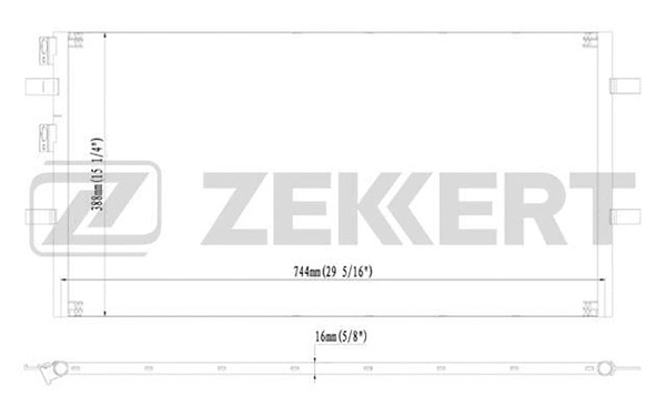 MK-3120 ZEKKERT Конденсатор, кондиционер (фото 1)