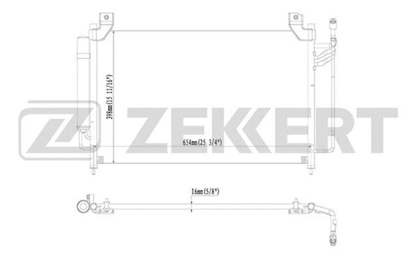 MK-3157 ZEKKERT Конденсатор, кондиционер (фото 1)