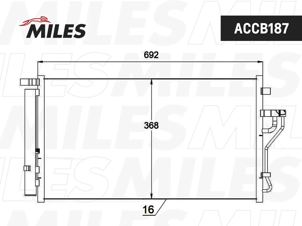 ACCB187 MILES Конденсатор, кондиционер (фото 3)