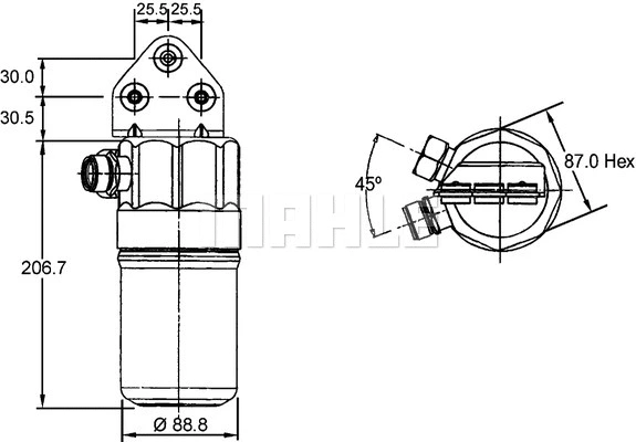 AD 41 000S KNECHT/MAHLE Осушитель, кондиционер (фото 1)