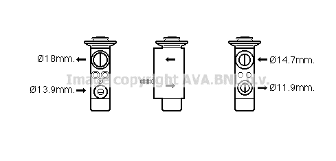 BW1441 AVA Расширительный клапан, кондиционер (фото 1)