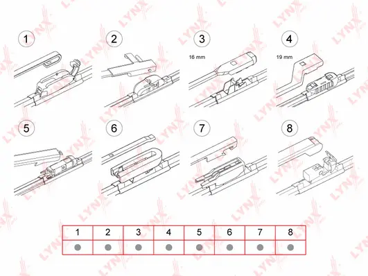 XF550 LYNXAUTO Щетка стеклоочистителя (фото 1)