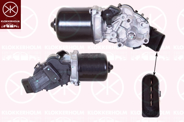 00063270 KLOKKERHOLM Двигатель стеклоочистителя (фото 1)