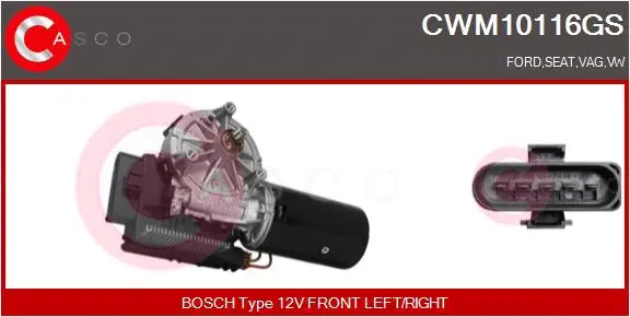 CWM10116GS CASCO Двигатель стеклоочистителя (фото 1)