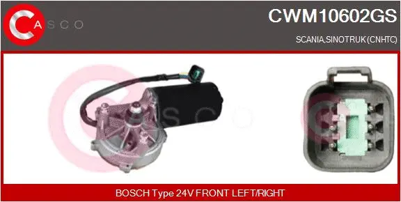 CWM10602GS CASCO Двигатель стеклоочистителя (фото 1)