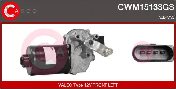 CWM15133GS CASCO Двигатель стеклоочистителя (фото 1)