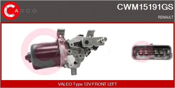 CWM15191GS CASCO Двигатель стеклоочистителя (фото 1)