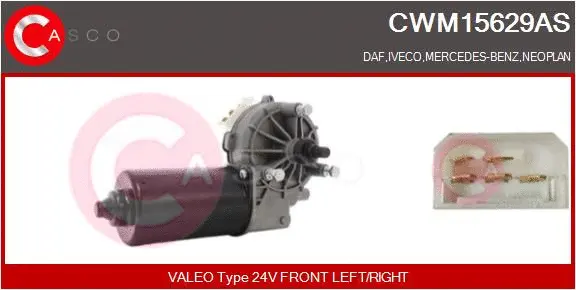 CWM15629AS CASCO Двигатель стеклоочистителя (фото 1)