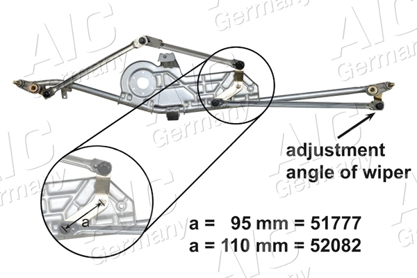 52082 AIC Система тяг и рычагов привода стеклоочистителя (фото 8)