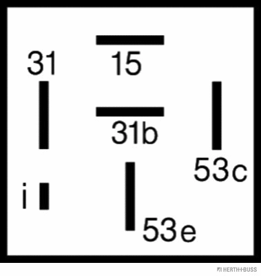 75614012 HERTH+BUSS Реле, интервал включения стеклоочистителя (фото 1)