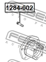 1284-002 FEBEST Шпилька колеса (фото 2)