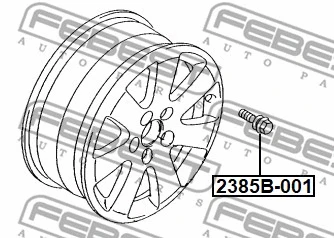 2385B-001 FEBEST Шпилька колеса (фото 2)