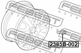 2385B-002 FEBEST Шпилька колеса (фото 2)